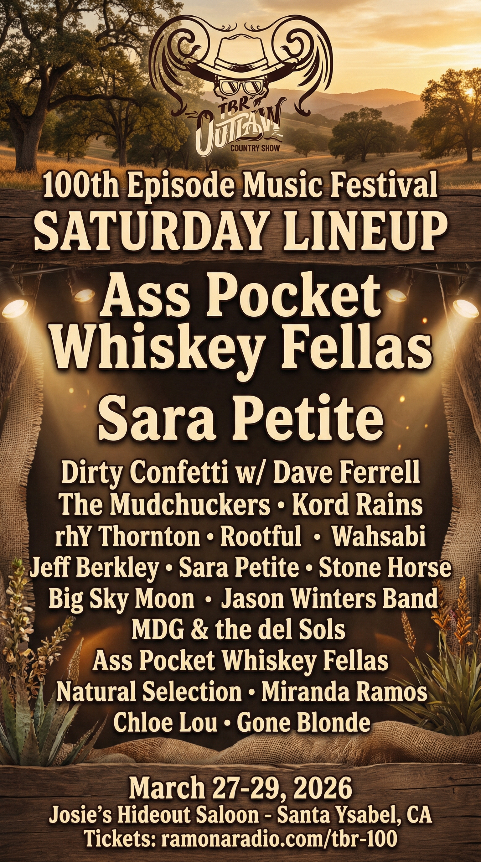 Saturday Lineup - TBR 100th Episode Music Festival